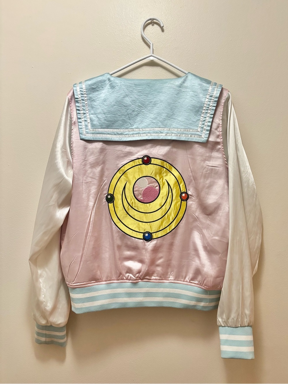 Sailor Moon satin pastel jacket hot topic transformation brooch cute kawaii